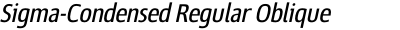 Sigma-Condensed Regular Oblique